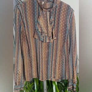 Vintage | Women’s Patterned Blouse (Size 16)